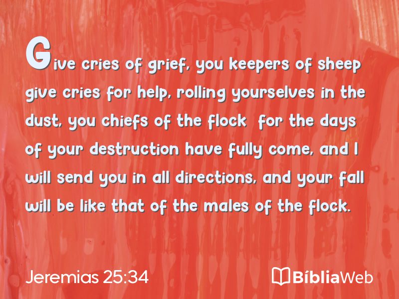 Jeremias 25:34 em imagem para compartilhar