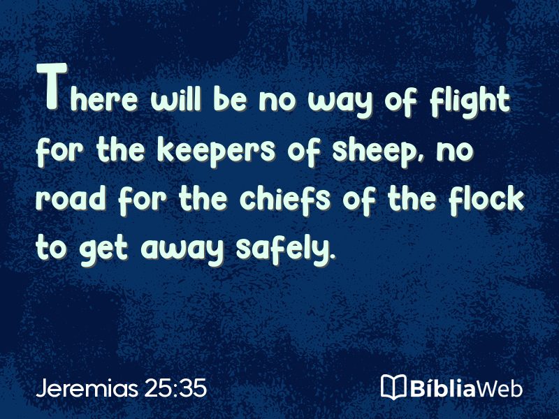 Jeremias 25:35 em imagem para compartilhar