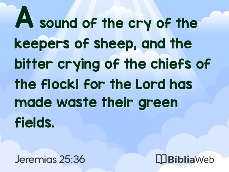 Jeremias 25:36 em imagem para compartilhar