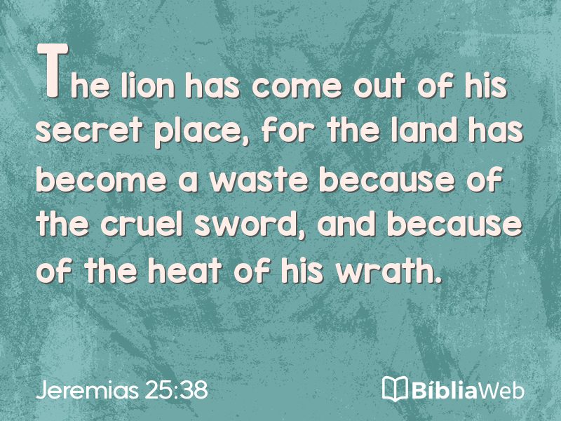 Jeremias 25:38 em imagem para compartilhar