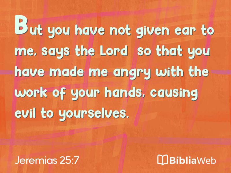 Jeremias 25:7 em imagem para compartilhar