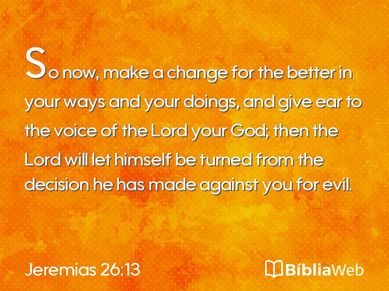 Jeremias 26:13 em imagem para compartilhar