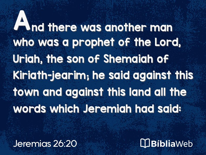 Jeremias 26:20 em imagem para compartilhar