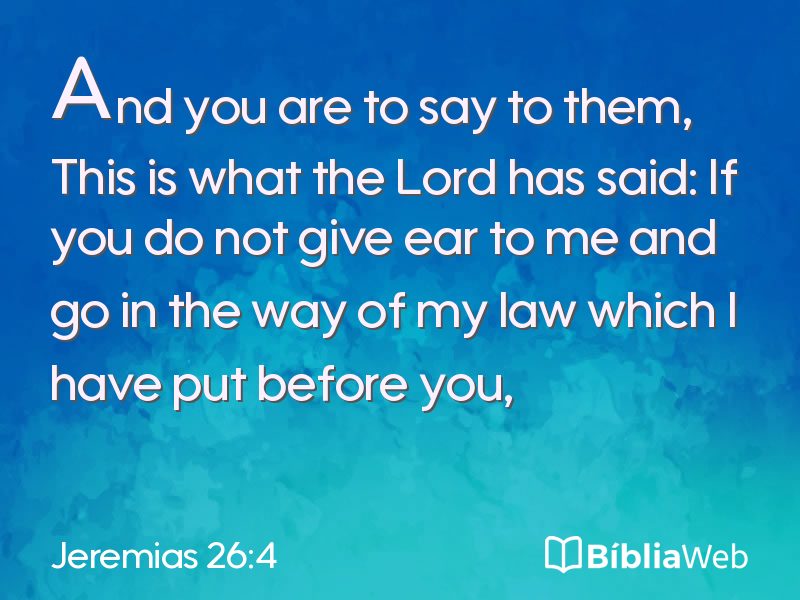 Jeremias 26:4 em imagem para compartilhar