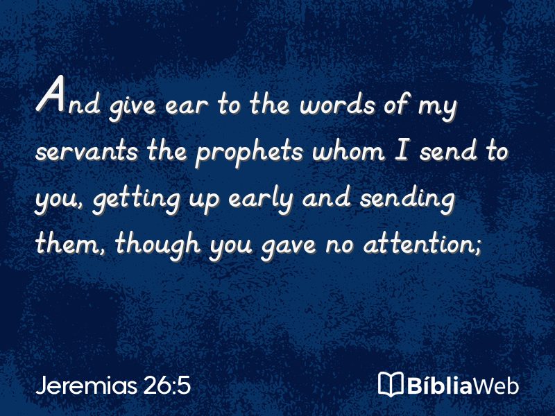 Jeremias 26:5 em imagem para compartilhar