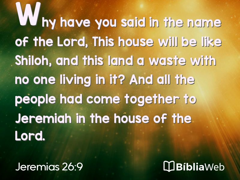 Jeremias 26:9 em imagem para compartilhar