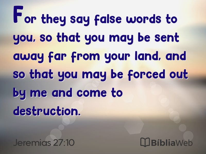 Jeremias 27:10 em imagem para compartilhar