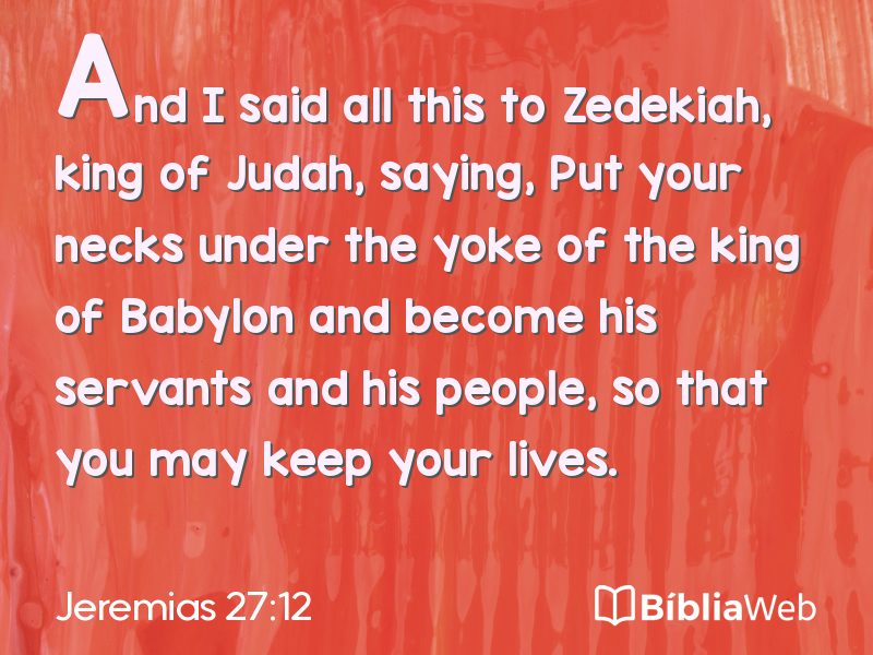 Jeremias 27:12 em imagem para compartilhar