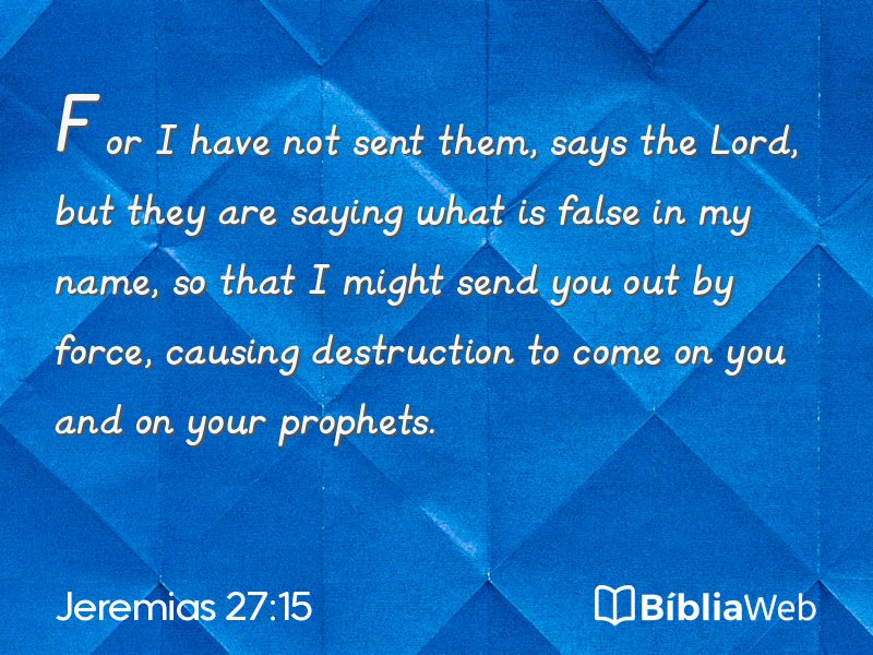 Jeremias 27:15 em imagem para compartilhar