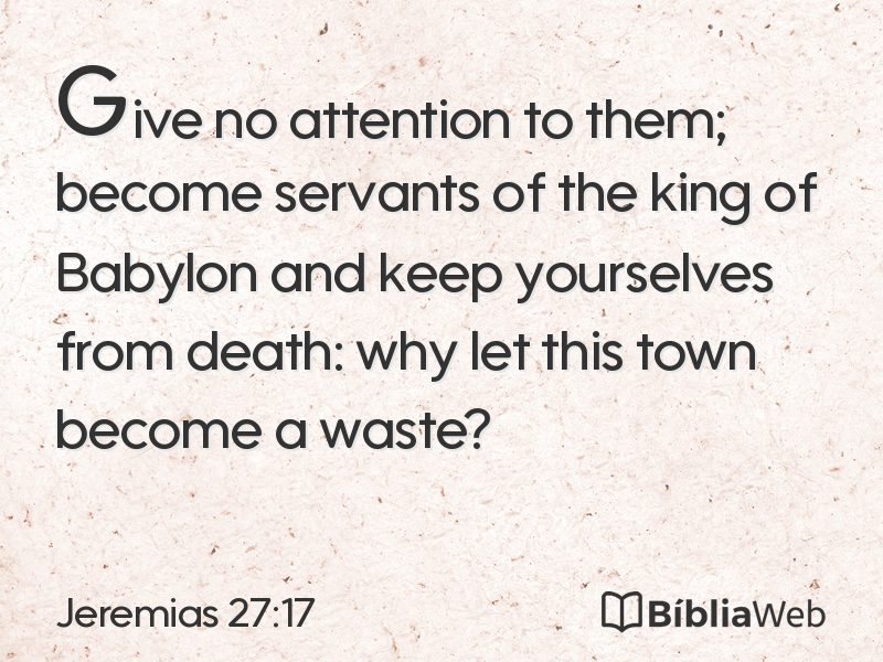 Jeremias 27:17 em imagem para compartilhar