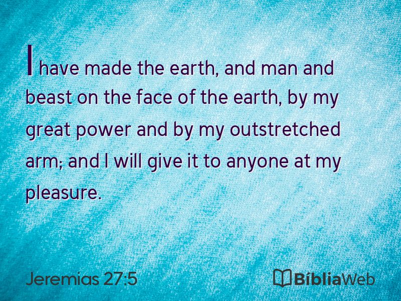 Jeremias 27:5 em imagem para compartilhar
