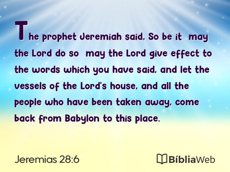 Jeremias 28:6 em imagem para compartilhar