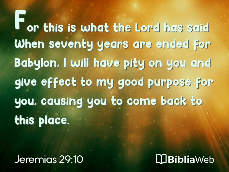 Jeremias 29:10 em imagem para compartilhar