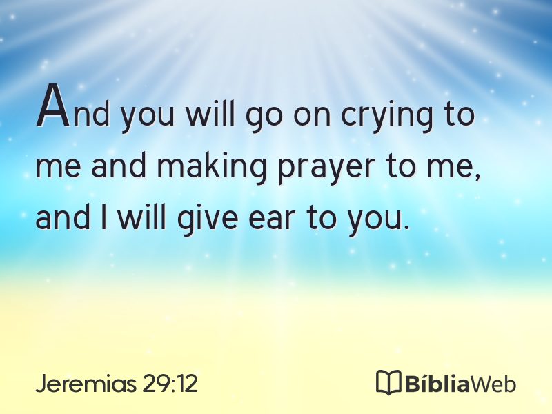 Jeremias 29:12 em imagem para compartilhar