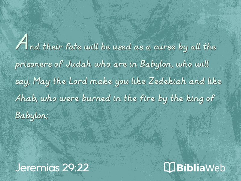 Jeremias 29:22 em imagem para compartilhar