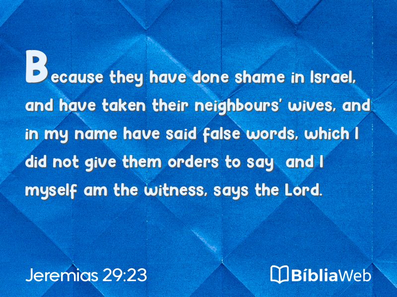 Jeremias 29:23 em imagem para compartilhar