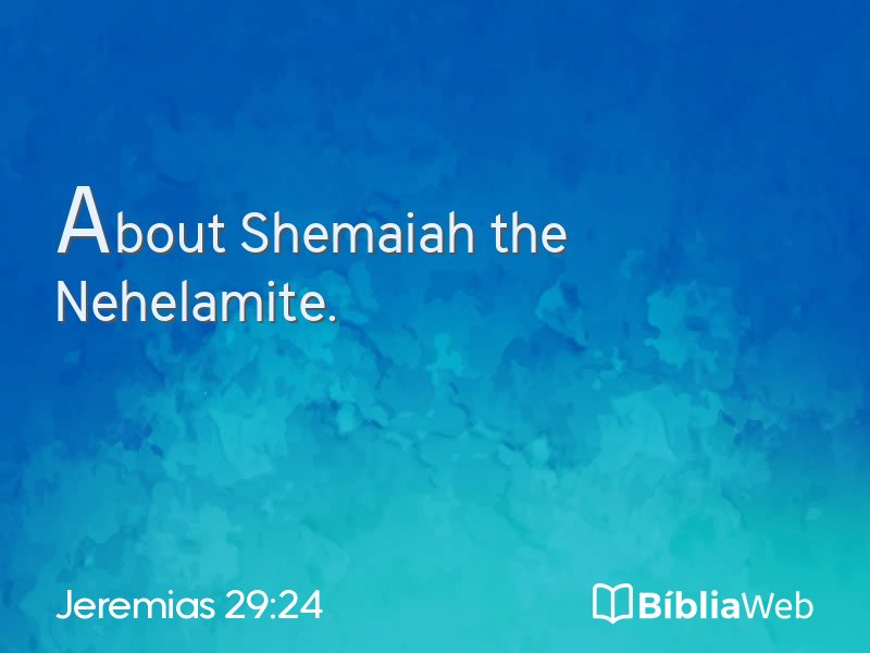 Jeremias 29:24 em imagem para compartilhar