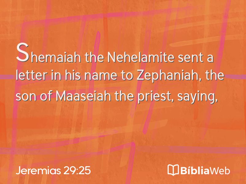 Jeremias 29:25 em imagem para compartilhar