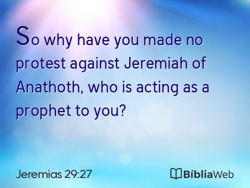 Jeremias 29:27 em imagem para compartilhar
