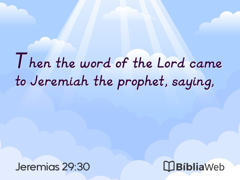 Jeremias 29:30 em imagem para compartilhar