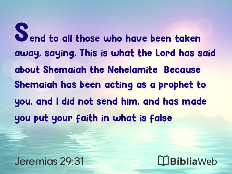 Jeremias 29:31 em imagem para compartilhar