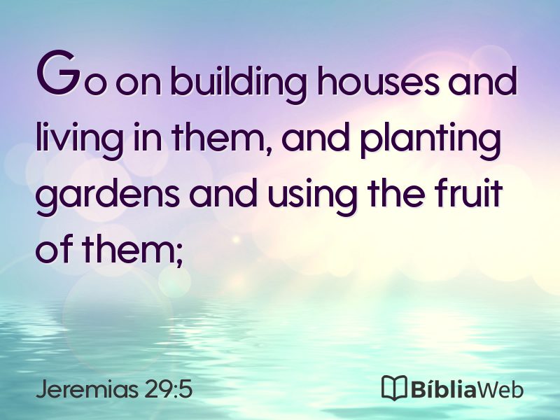 Jeremias 29:5 em imagem para compartilhar