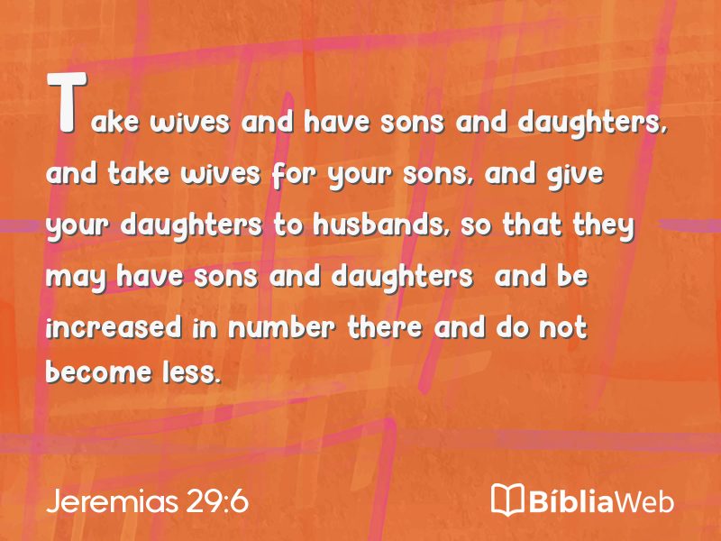 Jeremias 29:6 em imagem para compartilhar