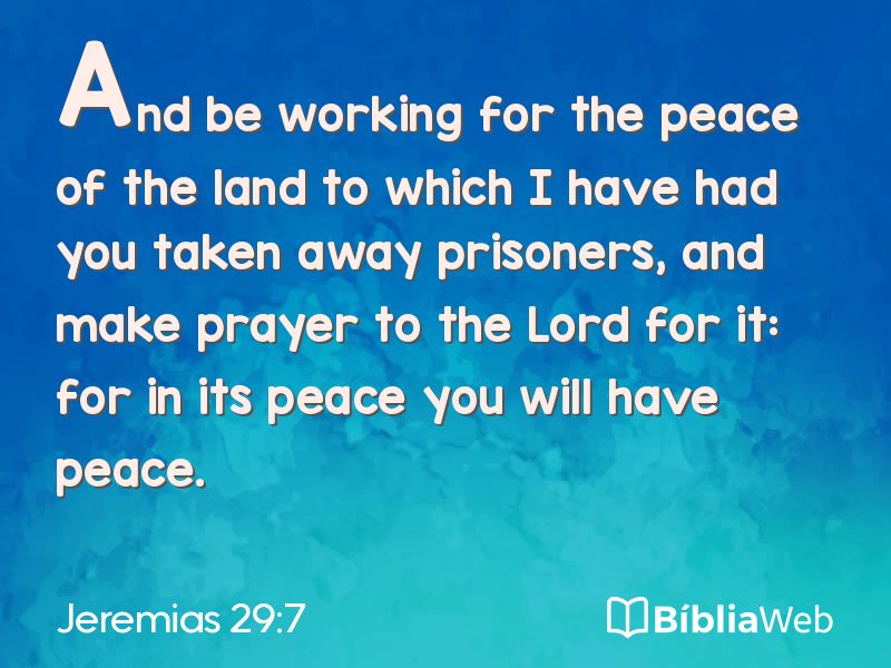 Jeremias 29:7 em imagem para compartilhar