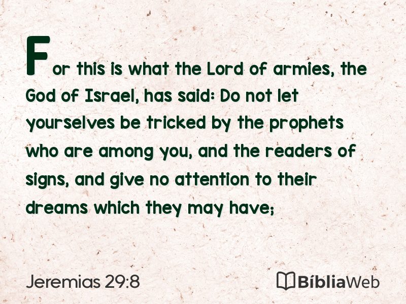 Jeremias 29:8 em imagem para compartilhar