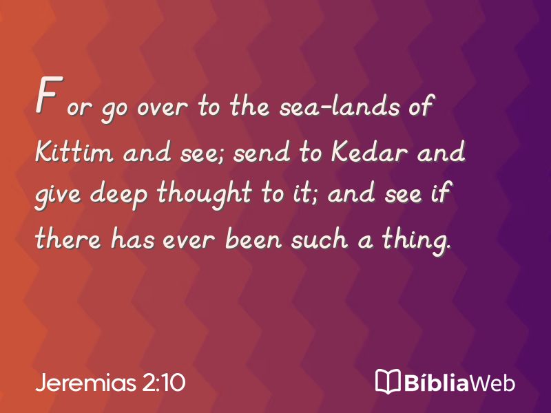 Jeremias 2:10 em imagem para compartilhar