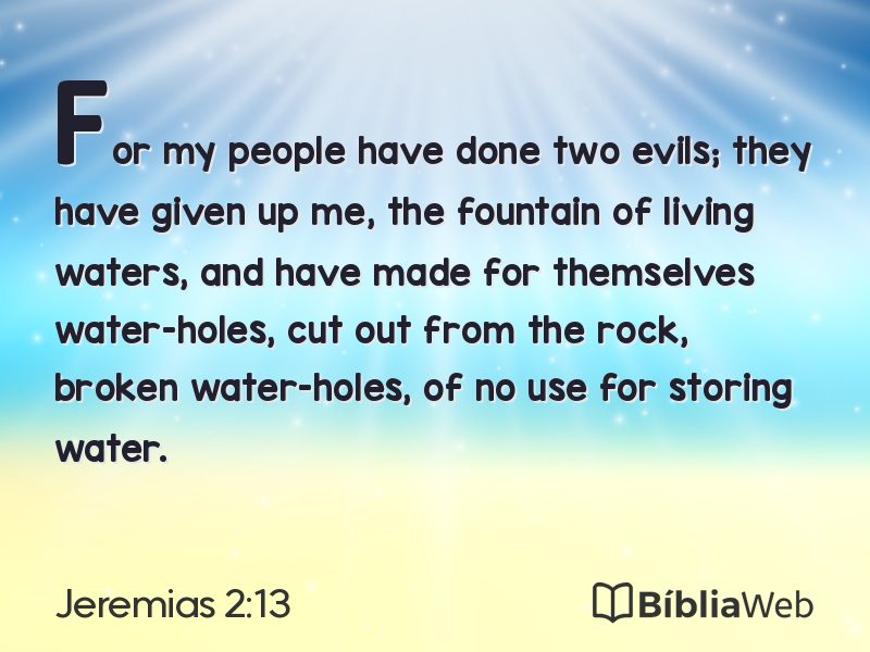 Jeremias 2:13 em imagem para compartilhar