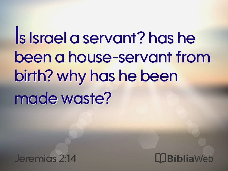 Jeremias 2:14 em imagem para compartilhar