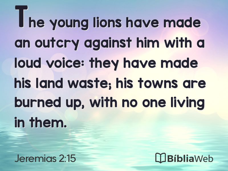 Jeremias 2:15 em imagem para compartilhar