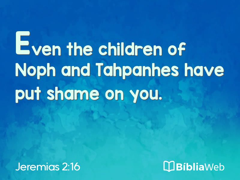 Jeremias 2:16 em imagem para compartilhar