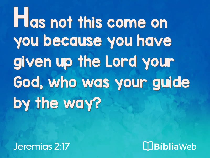 Jeremias 2:17 em imagem para compartilhar
