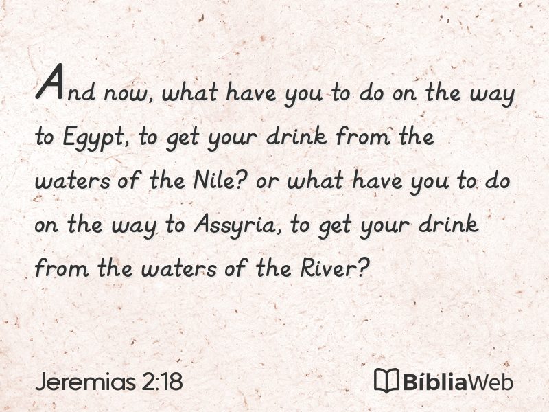 Jeremias 2:18 em imagem para compartilhar