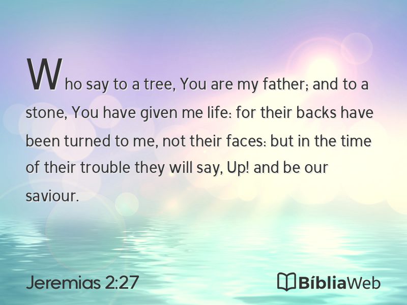 Jeremias 2:27 em imagem para compartilhar