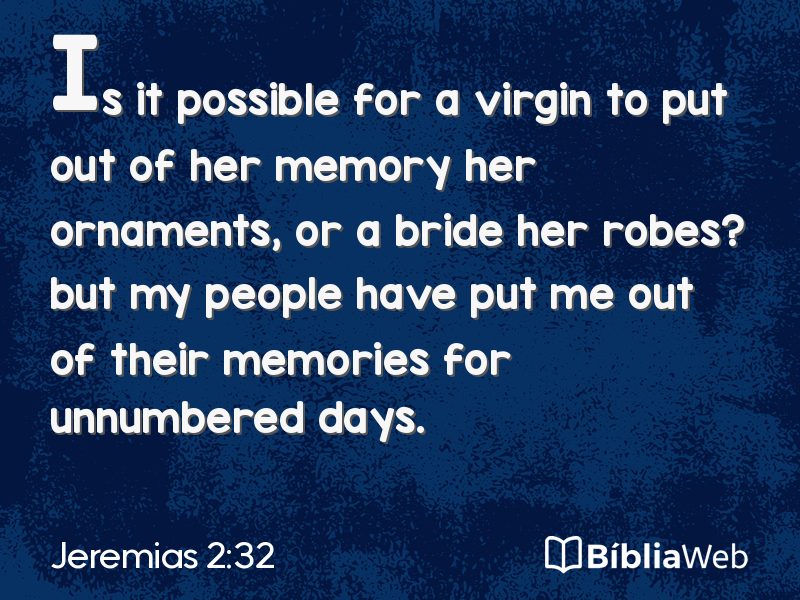 Jeremias 2:32 em imagem para compartilhar