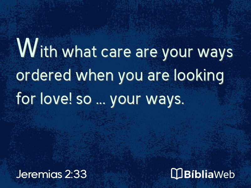 Jeremias 2:33 em imagem para compartilhar