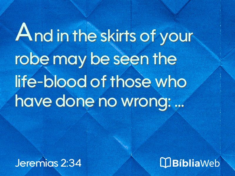 Jeremias 2:34 em imagem para compartilhar