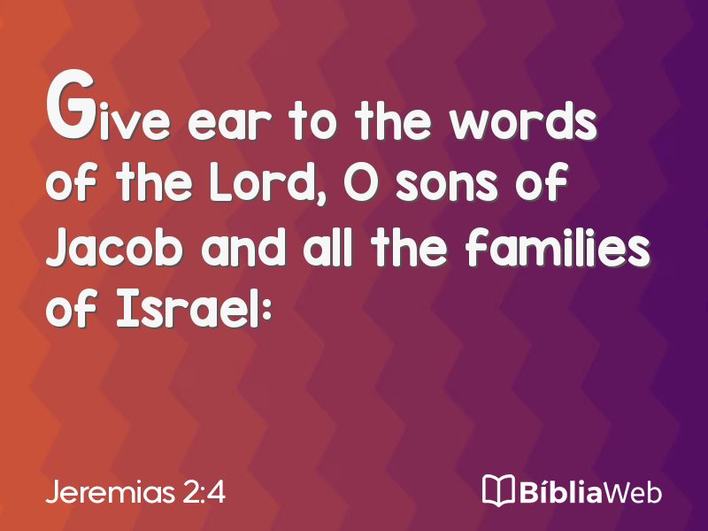 Jeremias 2:4 em imagem para compartilhar
