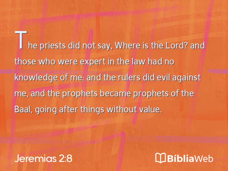 Jeremias 2:8 em imagem para compartilhar