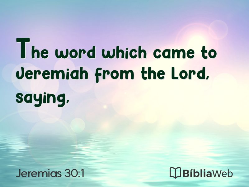 Jeremias 30:1 em imagem para compartilhar