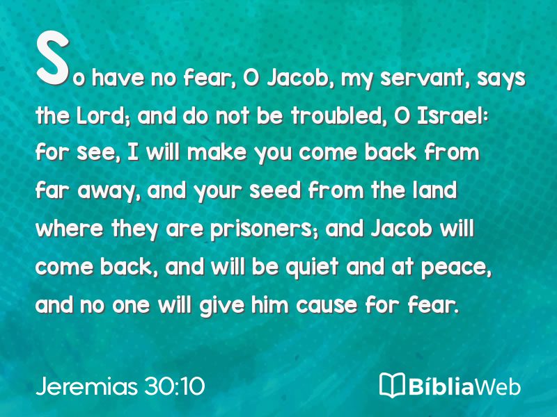 Jeremias 30:10 em imagem para compartilhar