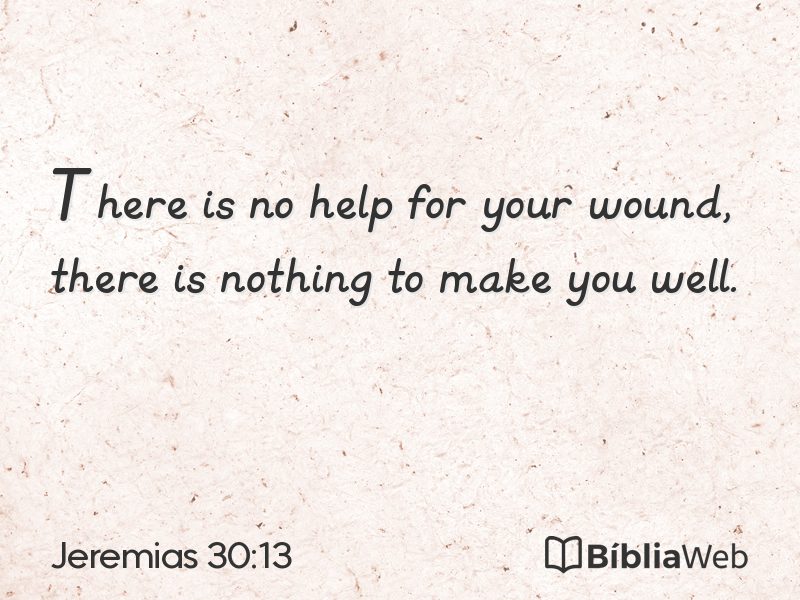 Jeremias 30:13 em imagem para compartilhar
