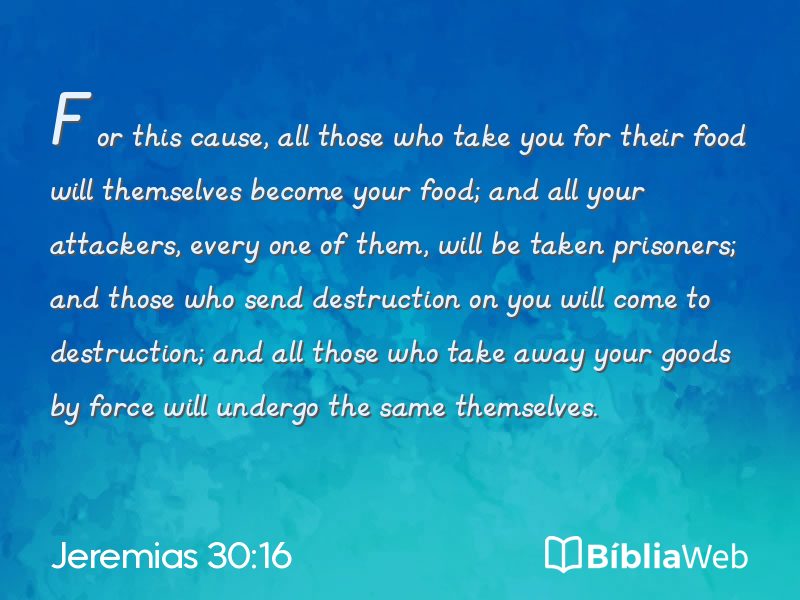 Jeremias 30:16 em imagem para compartilhar