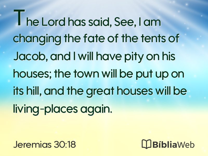 Jeremias 30:18 em imagem para compartilhar