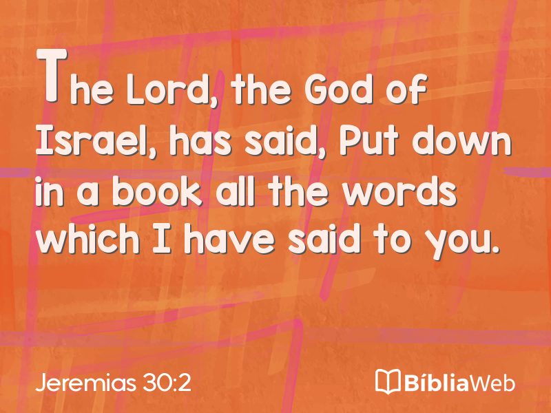 Jeremias 30:2 em imagem para compartilhar