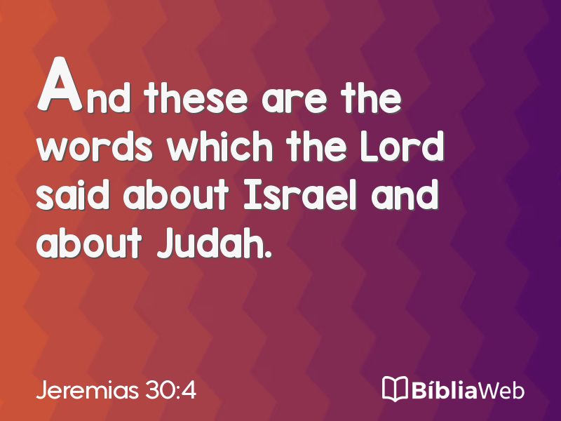 Jeremias 30:4 em imagem para compartilhar