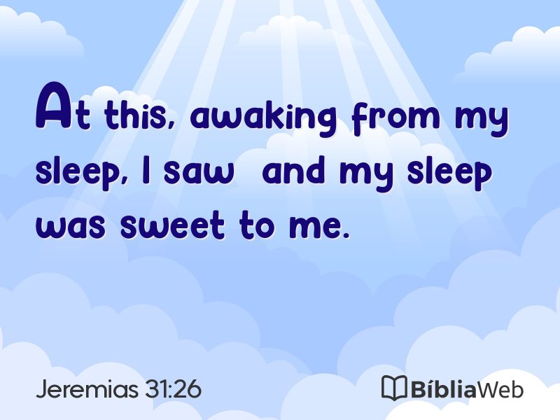 Jeremias 31:26 em imagem para compartilhar